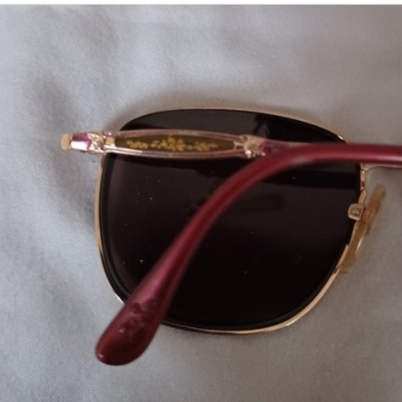 Vintage Laura Ashley Heather gold dark pink 135 sunglasses prescription frames - Picture 3 of 6
